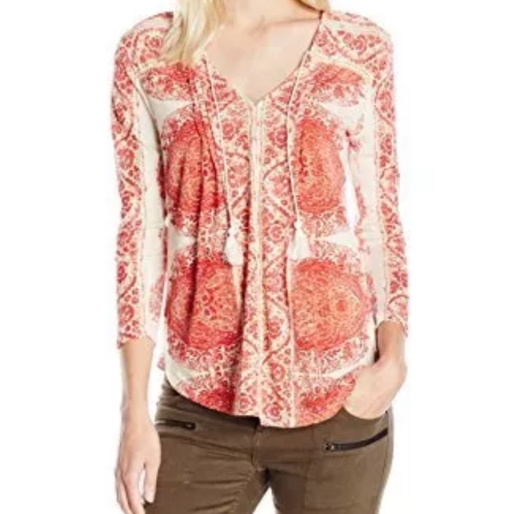 Lucky Brand Women's Placed Print Top NWT (M)